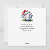 Beach Baseball Christmas with Santa Claus Feestdagenkaart (Achterkant)