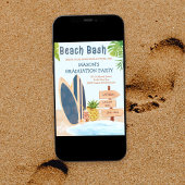 Beach Bash Afstudeerfeest Surfboard Kaart