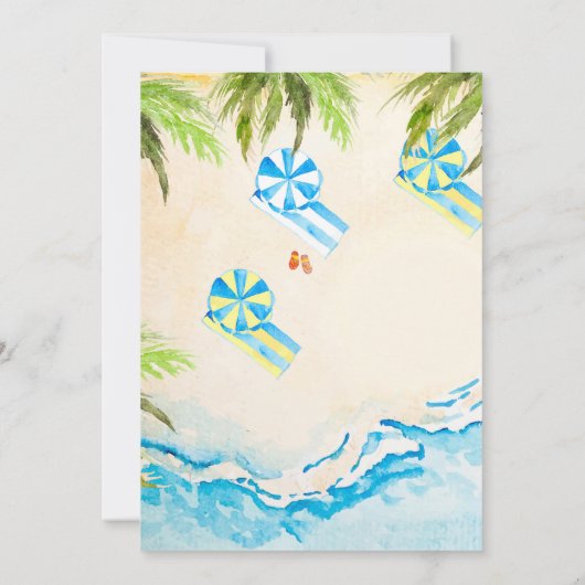 Beach Bash | Uitnodiging zomerpartij (Achterkant)