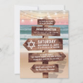 Beach Bat Mitzvah | Ster van David Kaart (Voorkant)