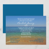 Beach bat Mitzvah Wedding Invitation Kaart (Voorkant / Achterkant)