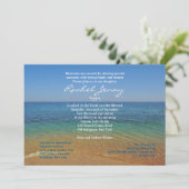 Beach bat Mitzvah Wedding Invitation Kaart (Staand voorkant)