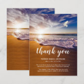 Beach begrafenis sympathie dank u notitiekaartje (Voorkant / Achterkant)