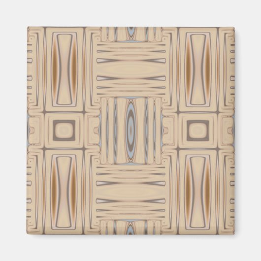 Beach Beige Geometric Magnet (Voorkant)