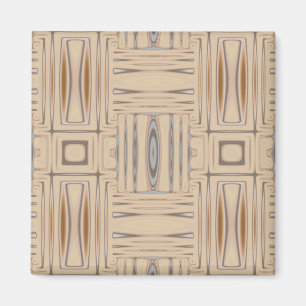 Beach beige geometrische magneet