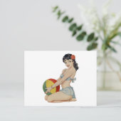 Beach Belle -  pop-upmeisje Briefkaart (Staand voorkant)