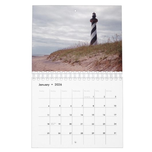 Beach bestemmingen kalender (Jan 2026)