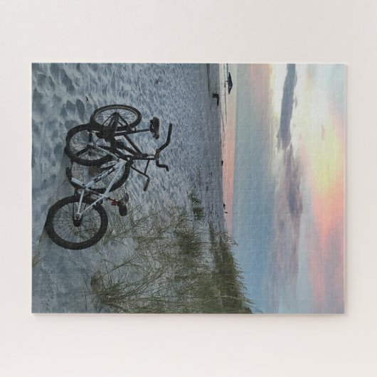 Beach Bicycles Sunset Legpuzzel (Horizontaal)