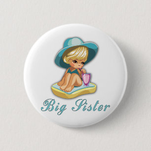 Beach Big Sister Ronde Button 5,7 Cm