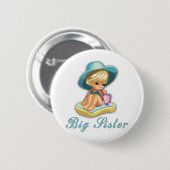 Beach Big Sister Ronde Button 5,7 Cm (Voorkant /achterkant)