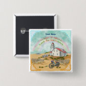 Beach Bike Lighthouse knop Vierkante Button 5,1 Cm (Voorkant /achterkant)