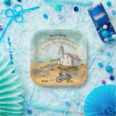 Beach Bike Lighthouse Papieren Bordje (Feest)