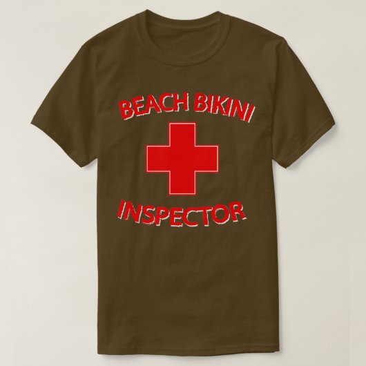 Beach Bikini Inspector for Summer Fun of Spring Br T-shirt (Design voorkant)