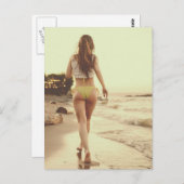 Beach Bikini Photo Briefkaart (Voorkant / Achterkant)