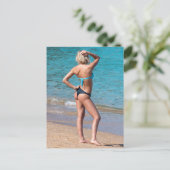 Beach Bikini Photo Briefkaart (Staand voorkant)