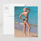 Beach Bikini Photo Briefkaart (Voorkant / Achterkant)