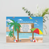 Beach Billboard uitnodiging (Staand voorkant)