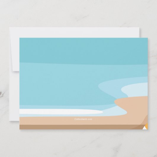 Beach Billboard uitnodiging (Achterkant)