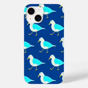 Beach Bird Art Blue Seagulae Case-Mate iPhone 14 Hoesje