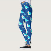 Beach Bird Art Blue Seagulae Leggings (Links)