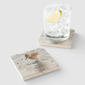 Beach Bird Photo Stone Coaster Stenen Onderzetter (Zijkant)
