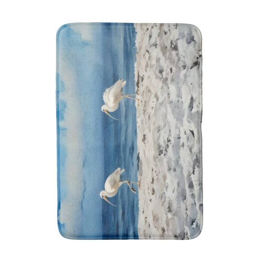 Beach Birds Bath Mat (Voorkant Verticaal)