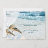 Beach Birds Gannet foto bruiloft dank je kaart (Voorkant)