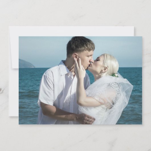 Beach Birds Gannet foto bruiloft dank je kaart (Achterkant)