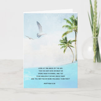 Beach Birds in the Air Matthew 6:26 Kaart