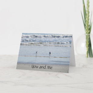 BEACH BIRDS ZEGT U EN IK VOOR DE ETERNITY KAART