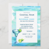 Beach Birthday Cocktail Party Margarita Kaart (Voorkant)