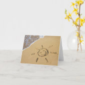 Beach Birthday Greeting Card Kaart (Gele Bloem)