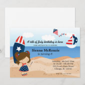 Beach Birthday Independence day Kaart (Voorkant / Achterkant)