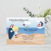 Beach Birthday Independence day Kaart (Staand voorkant)