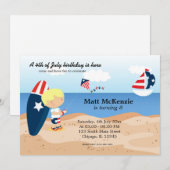 Beach Birthday Independence day Kaart (Voorkant / Achterkant)