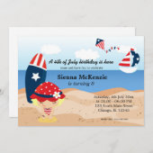 Beach Birthday Independence day Kaart (Voorkant / Achterkant)