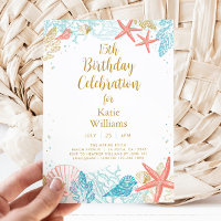 Beach Birthday Invitation