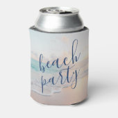 Beach Birthday Party Favor Pink Personated Blikjeskoeler (Blikje Achterkant)