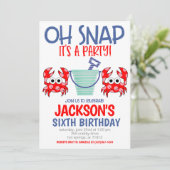 Beach Birthday Party Invitation Kaart (Staand voorkant)