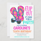 Beach Birthday Party Invitation Kaart (Voorkant)