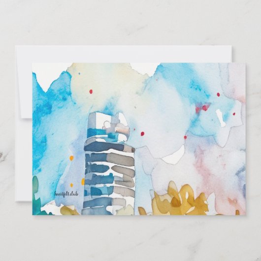 Beach Birthday Party Kaart (Achterkant)