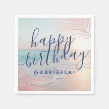 Beach Birthday Party Personalized Cocktail