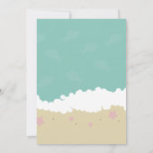 Beach Birthday Party Sand Beach Ball Invitation Kaart (Achterkant)