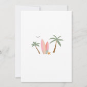 Beach Birthday Surf Party Invitation Kaart (Achterkant)