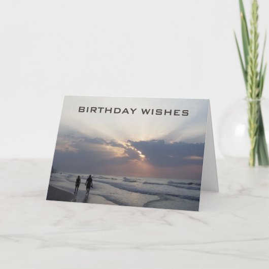 BEACH BIRTHDAY WENSEN VOOR DE BESTE TOT NU TOE FEESTDAGEN KAART (Voorkant)