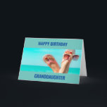 ***BEACH BIRTHDAY WISHES** "GRANDDAUGHTER"-KAART KAART<br><div class="desc">dank je voor het stoppen met een van mijn acht winkels</div>
