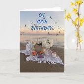 *BEACH BIRTHDAY WISHT* NAAR IEMAND KAART (Gele Bloem)