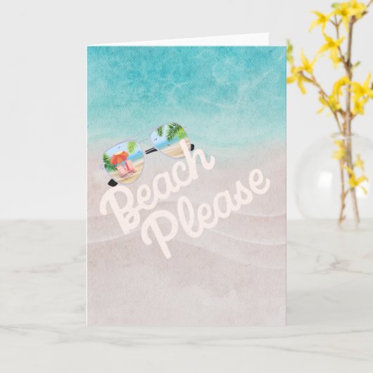 Beach, blanco kaart (Gele Bloem)