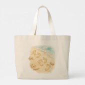 Beach Blanket Baby Grote Tote Bag (Achterkant)