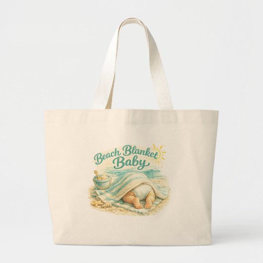 Beach Blanket Baby Grote Tote Bag (Voorkant)